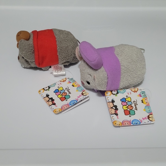 Disney Store Japan The Rescuers Tsum Tsum Plush 3.5" Set New - Picture 2 of 2